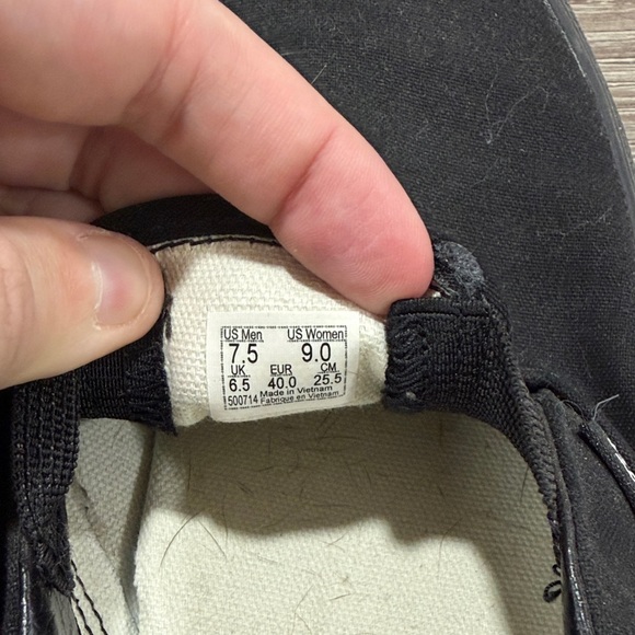 Vans Classic Black Canvas Slip-Ons - Picture 2 of 4